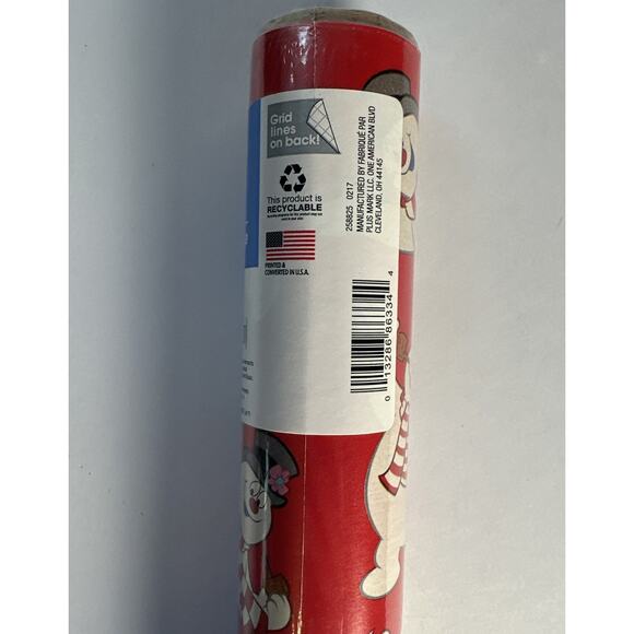 Frosty The Snowman Christmas Wrapping Paper Brand New 20 Sq Feet - Picture 3 of 4